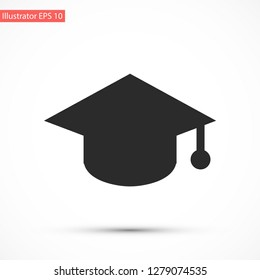 hat for the university vector icon 10 eps