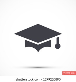 hat for the university vector icon 10 eps
