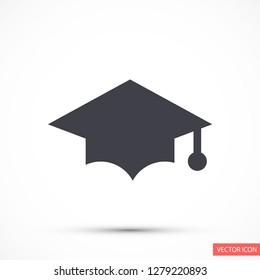 hat for the university vector icon 10 eps