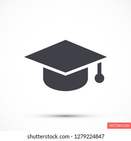 hat for the university vector icon 10 eps