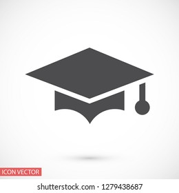 hat for the university vector icon 10 eps