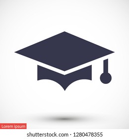 hat for the university vector icon 10 eps