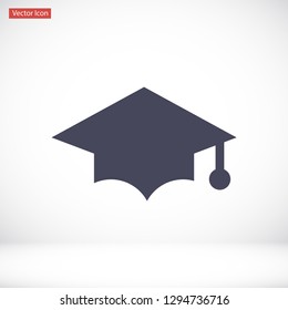 hat for the university vector icon 10 eps