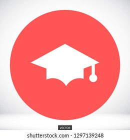 hat for the university vector icon 10 eps