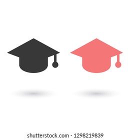 hat for the university vector icon 10 eps