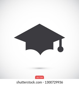 hat for the university vector icon 10 eps