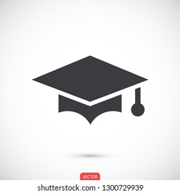 hat for the university vector icon 10 eps