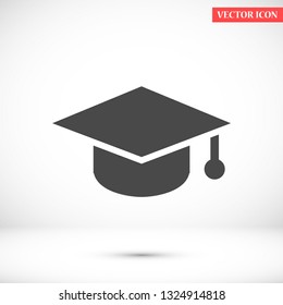 hat for the university vector icon 10 eps