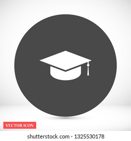 hat for the university vector icon 10 eps