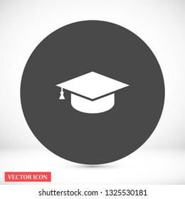 hat for the university vector icon 10 eps