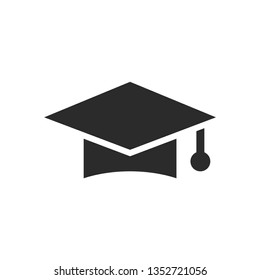 hat for the university vector icon 10 eps