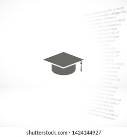 hat for the university vector icon 10 eps , Lorem ipsum Flat design