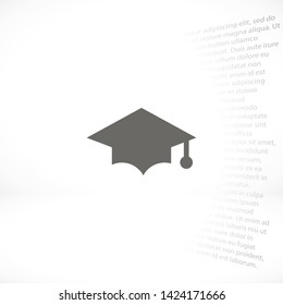 hat for the university vector icon 10 eps , Lorem ipsum Flat design