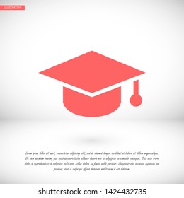 hat for the university vector icon 10 eps , Lorem ipsum Flat design