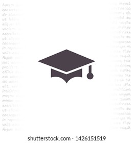 hat for the university vector icon 10 eps , Lorem ipsum Flat design