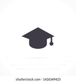 hat for the university vector icon 10 eps , Lorem ipsum Flat design