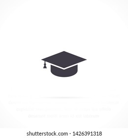 hat for the university vector icon 10 eps , Lorem ipsum Flat design