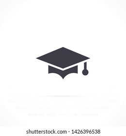 hat for the university vector icon 10 eps , Lorem ipsum Flat design