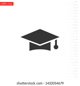 hat for the university vector icon 10 eps , Lorem ipsum Flat design