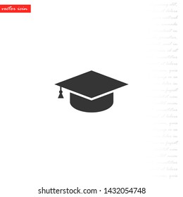 hat for the university vector icon 10 eps , Lorem ipsum Flat design