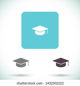 hat for the university vector icon 10 eps , Lorem ipsum Flat design