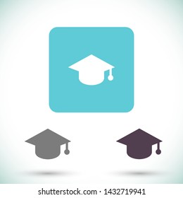 hat for the university vector icon 10 eps , Lorem ipsum Flat design