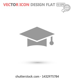 hat for the university vector icon 10 eps , Lorem ipsum Flat design