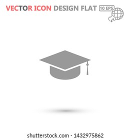 hat for the university vector icon 10 eps , Lorem ipsum Flat design