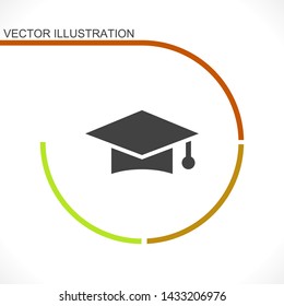 hat for the university vector icon 10 eps , Lorem ipsum Flat design