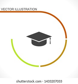 hat for the university vector icon 10 eps , Lorem ipsum Flat design