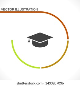 hat for the university vector icon 10 eps , Lorem ipsum Flat design