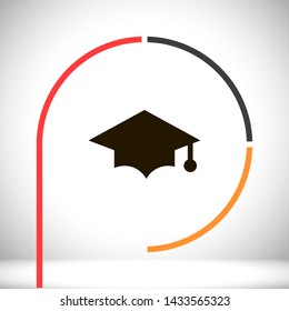 hat for the university vector icon 10 eps , Lorem ipsum Flat design