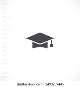 hat for the university vector icon 10 eps , Lorem ipsum Flat design