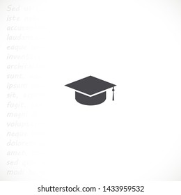 hat for the university vector icon 10 eps , Lorem ipsum Flat design
