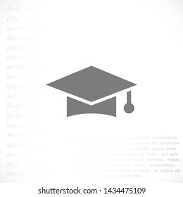 hat for the university vector icon 10 eps , Lorem ipsum Flat design