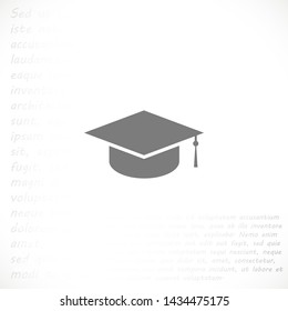 hat for the university vector icon 10 eps , Lorem ipsum Flat design