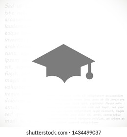 hat for the university vector icon 10 eps , Lorem ipsum Flat design