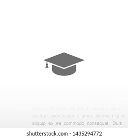 hat for the university vector icon 10 eps , Lorem ipsum Flat design