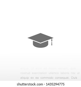 hat for the university vector icon 10 eps , Lorem ipsum Flat design