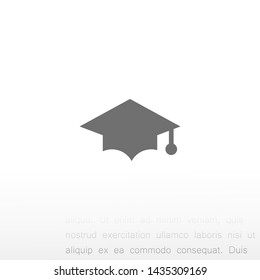 hat for the university vector icon 10 eps , Lorem ipsum Flat design