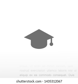 hat for the university vector icon 10 eps , Lorem ipsum Flat design