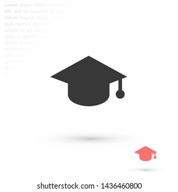 hat for the university vector icon 10 eps , Lorem ipsum Flat design