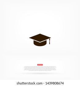 hat for the university vector icon 10 eps , Lorem ipsum Flat design