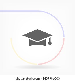 hat for the university vector icon 10 eps , Lorem ipsum Flat design