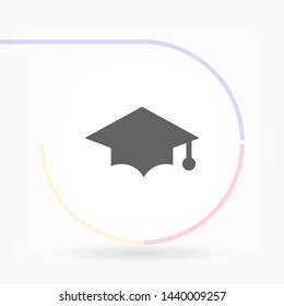 hat for the university vector icon 10 eps , Lorem ipsum Flat design