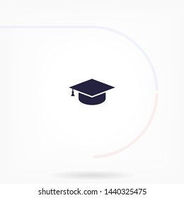 hat for the university vector icon 10 eps , Lorem ipsum Flat design
