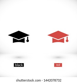 hat for the university vector icon 10 eps , Lorem ipsum Flat design