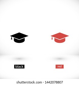 hat for the university vector icon 10 eps , Lorem ipsum Flat design