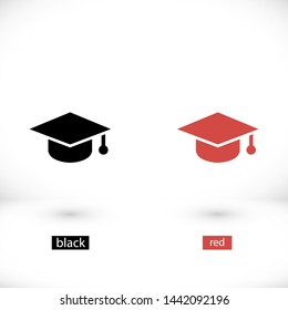 hat for the university vector icon 10 eps , Lorem ipsum Flat design