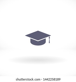 hat for the university vector icon 10 eps , Lorem ipsum Flat design